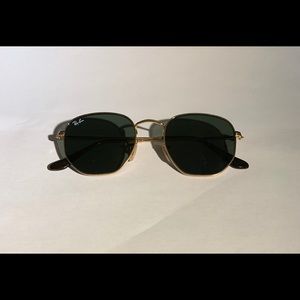 Hexagonal Flat Gold Ray-Ban Sunglasses